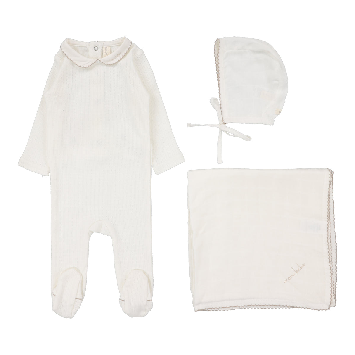 Lilette Edged Collar Layette Set