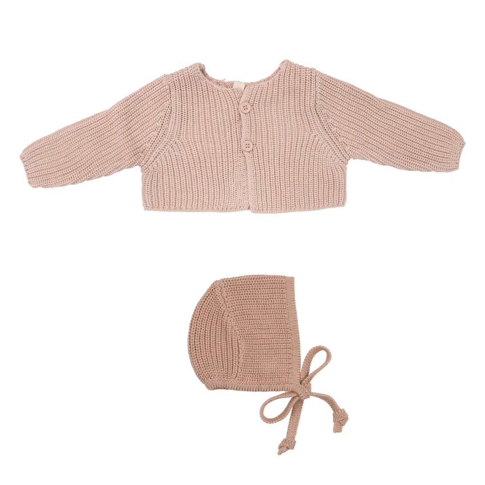 Lilette Chunky Knit Shrug & Bonnet