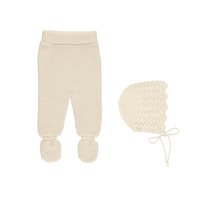 Bebe Organic Silvia Leggings, Sweater, Bonnet Set