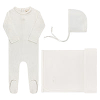 Elys & Co Pointelle Heart/Star Button Layette Set