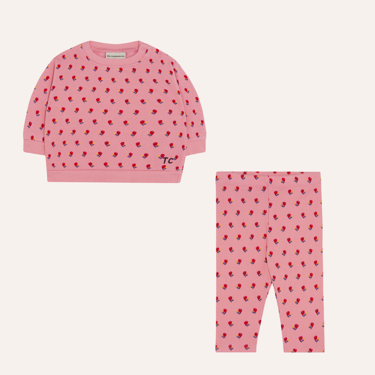 The Campamento Flowers Pink Sweatshirt & Leggings