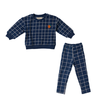 Wander & Wonder Navy Check Sweater & Leggings