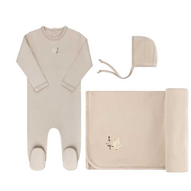 Elys & Co Organic French Terry Bird Layette Set