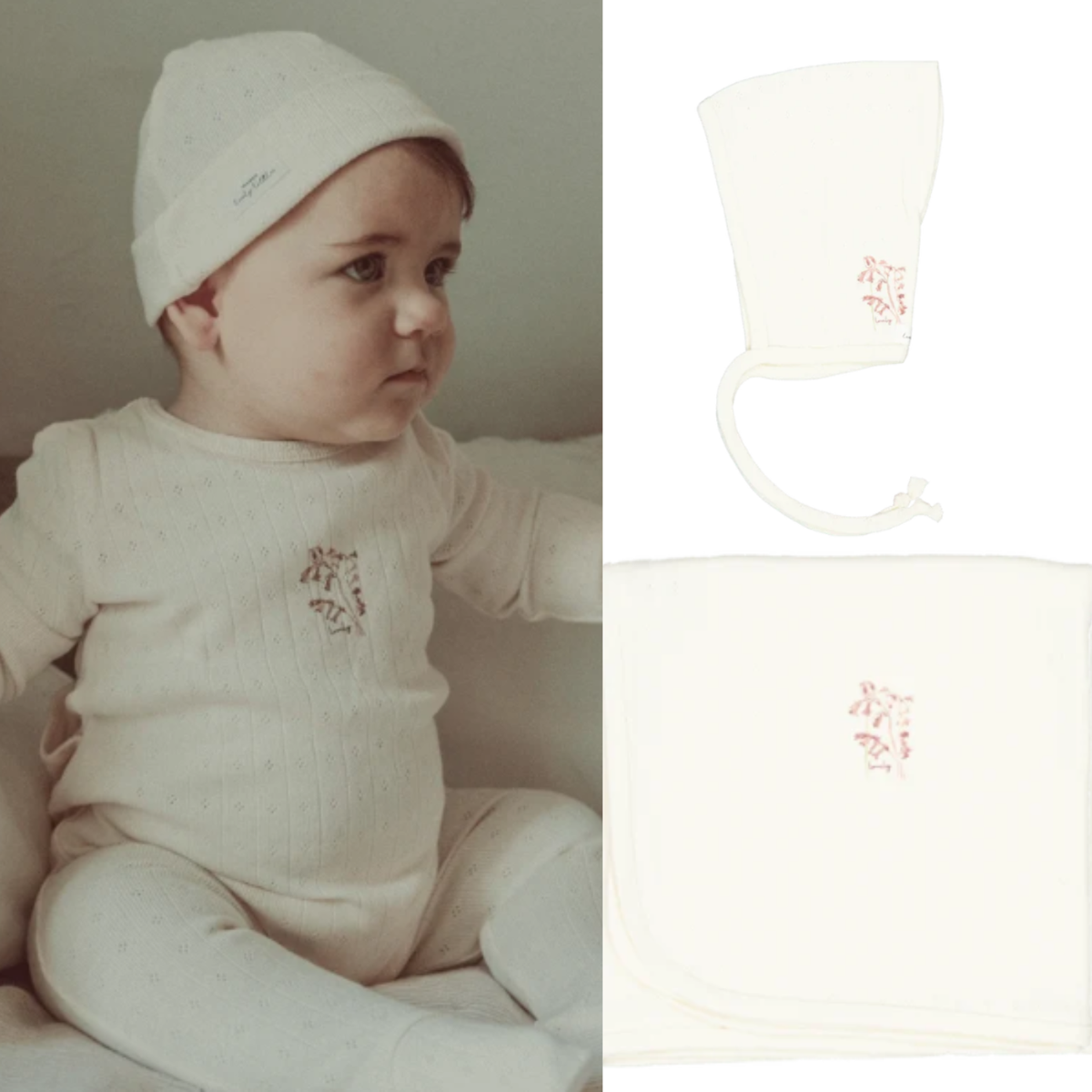 Lovely Littles Printed Layette Set - Pink Bluebelle