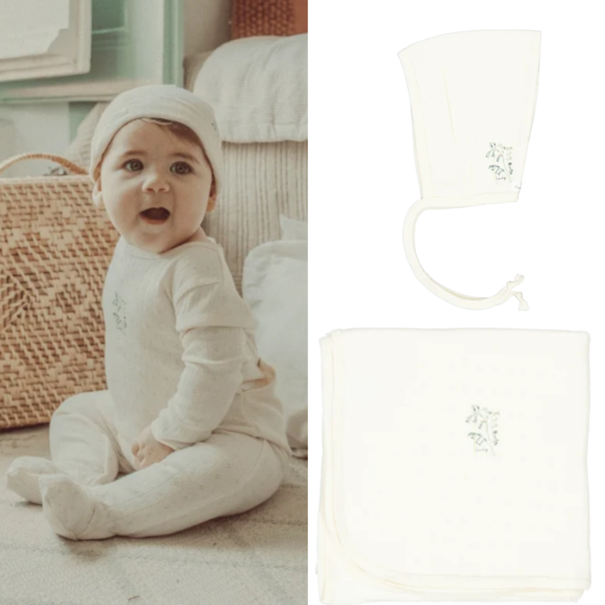 Lovely Littles Printed Layette Set - Blue Bluebelle