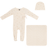 Little Fragile Ribbed Scattered Leaves Layette Set