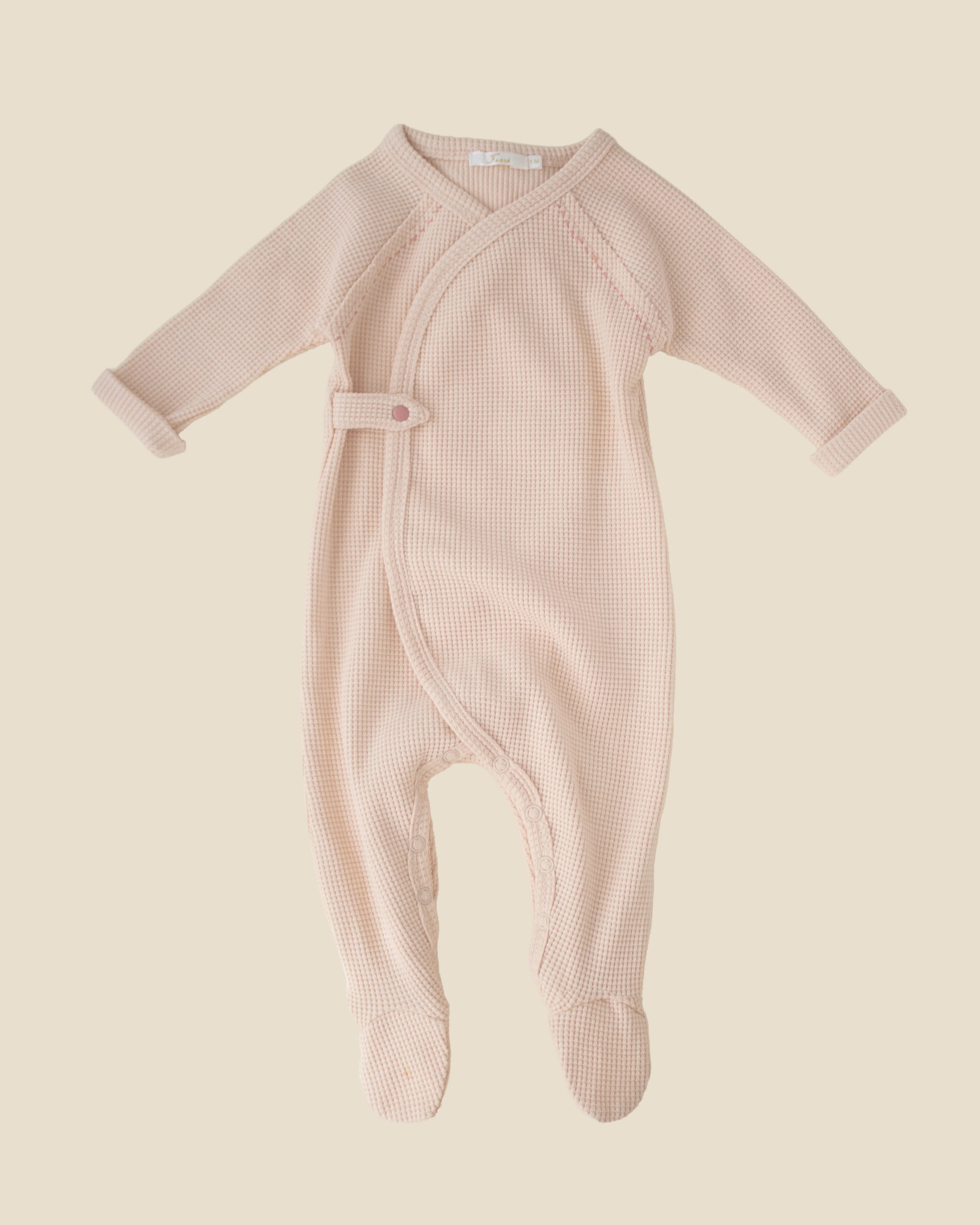 Ferne Waffle Hadagi Footie - Ballet/ecru