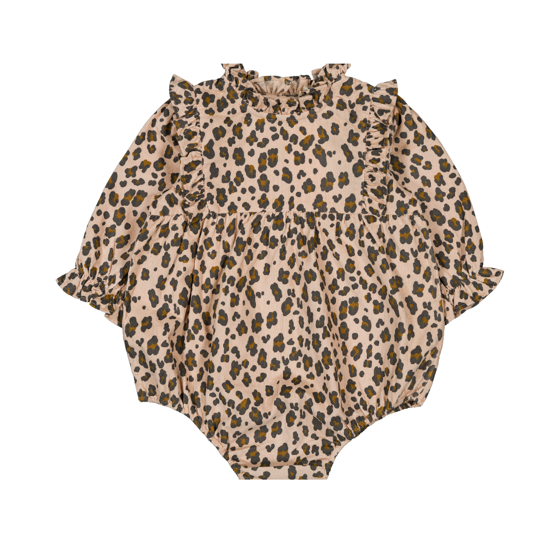 Louis Louise Rebecca Romper- Leopard