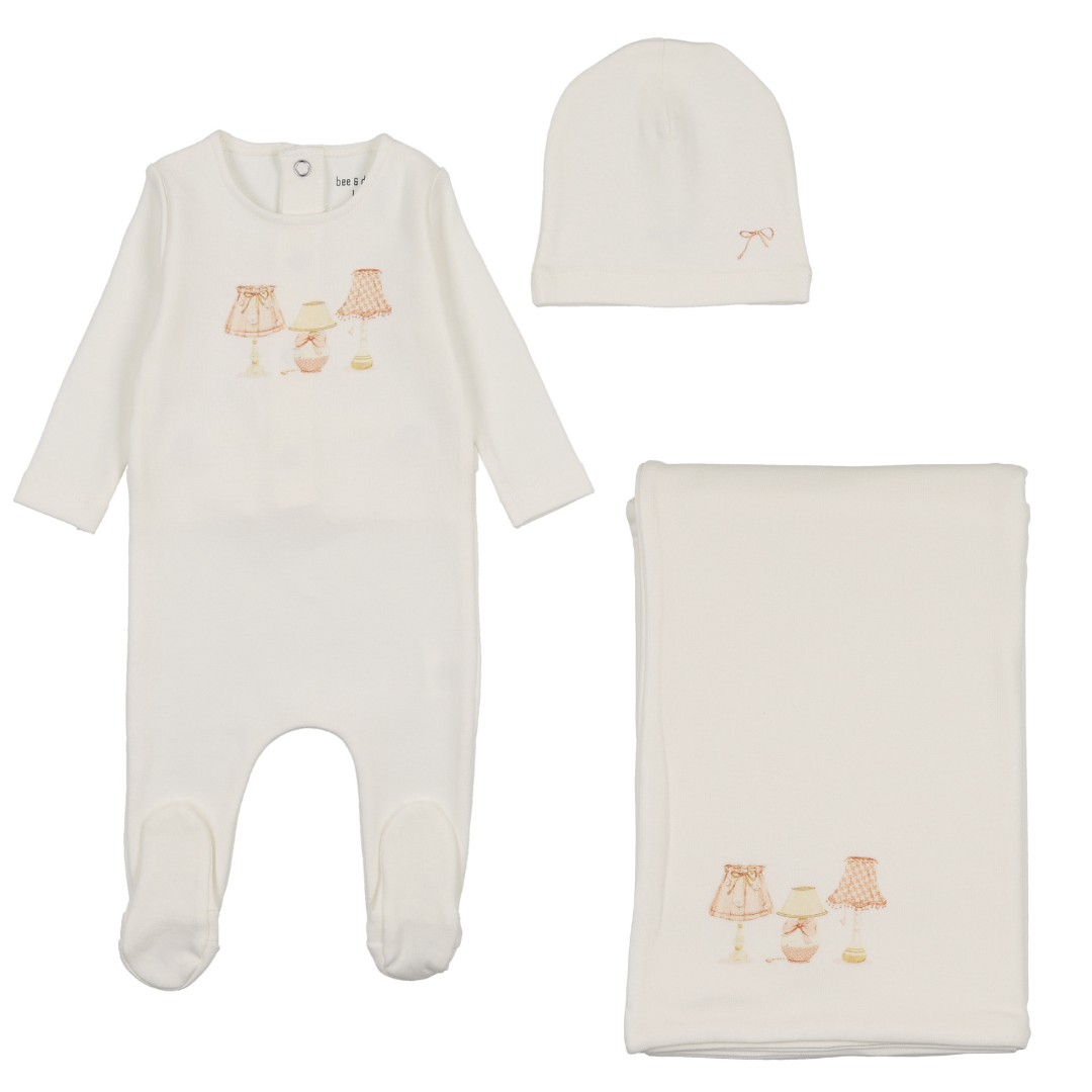 Bee & Dee Shades of Baby Layette Set -Chalk White Girls