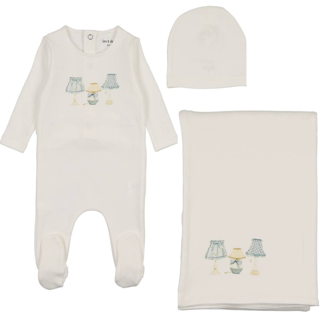 Bee & Dee Shades of Baby Layette Set -Chalk White Boys