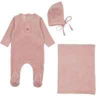 Bee & Dee Cute As A Button Layette Set - Satin Pink