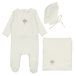 Bee & Dee Embroidered Center Embossed Layette Set