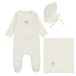 Bee & Dee Embroidered Center Embossed Layette Set