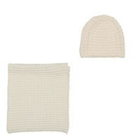 Peluche Waffle Knit Blanket & Beanie