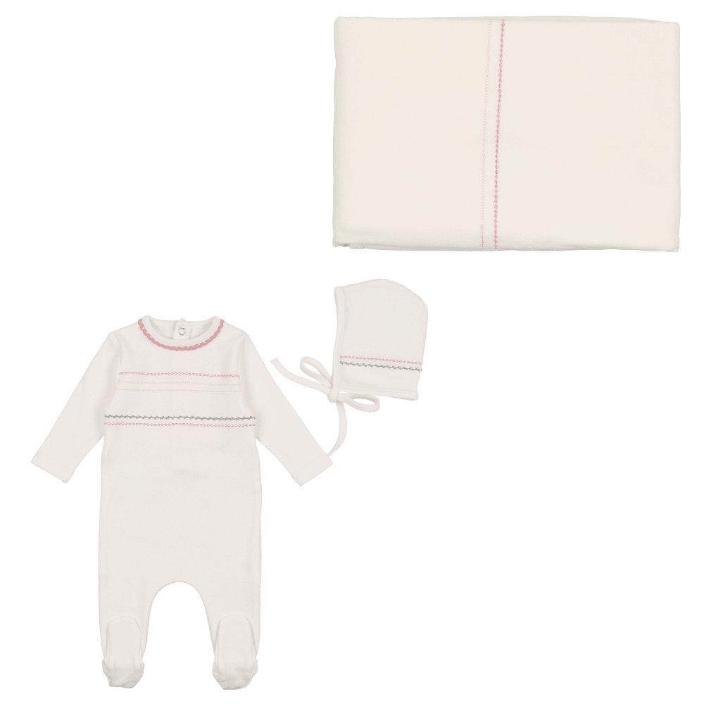 Bee & Dee Embroidered Cotton Collection Layette Set