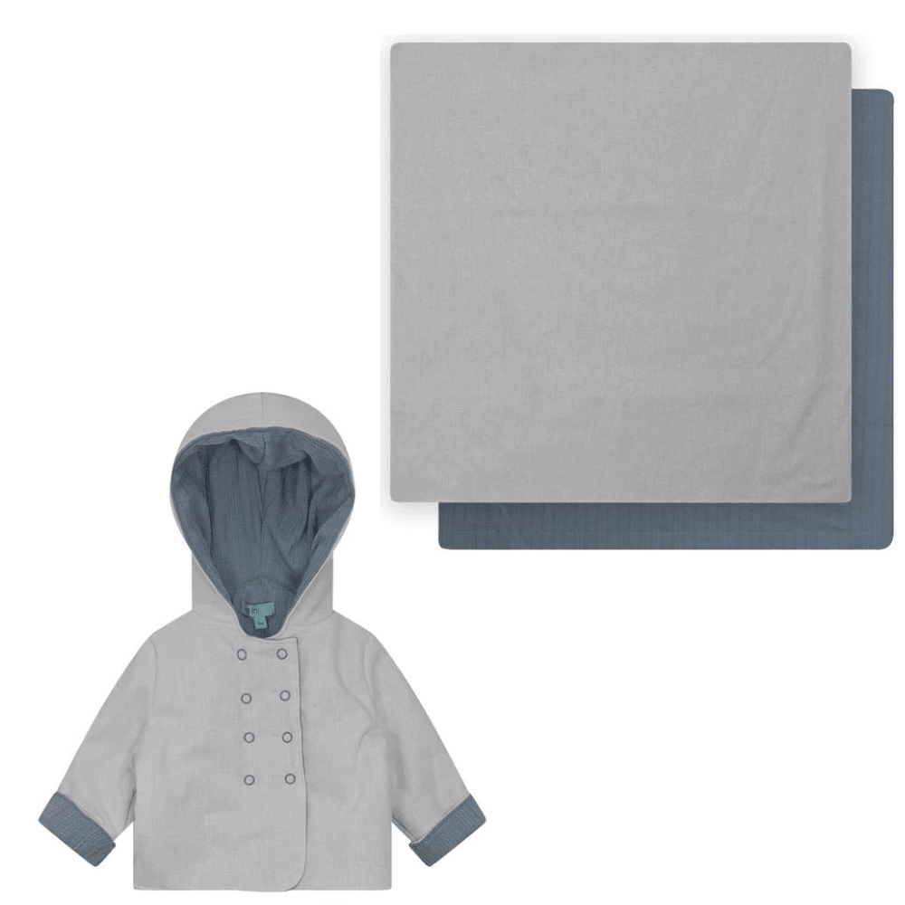 Mini P Jacket and Hat and Blanket Set