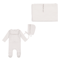 Bee & Dee Embroidered Linen Pointelle Collection Layette set