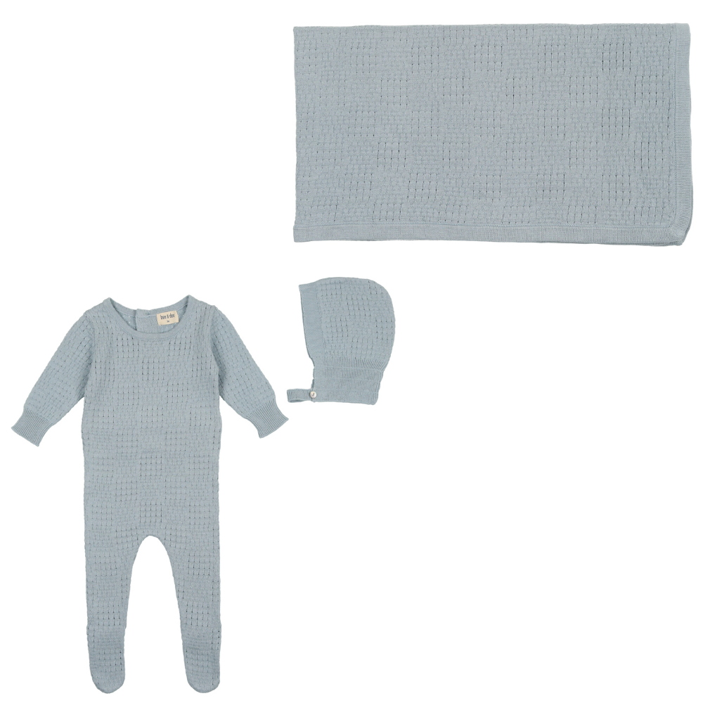Bee & Dee Knit Pointelle Collection Layette set – Babys breath layette