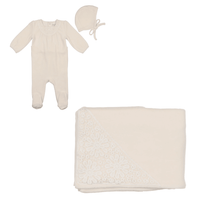 Bee & Dee Eyelet Velour Layette Set