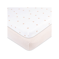 Elys & Co Pink Tulip two pack crib sheets