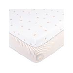 Elys & Co Pink Tulip two pack crib sheets