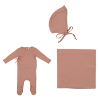 Lilette Pointelle Wrapover Layette set