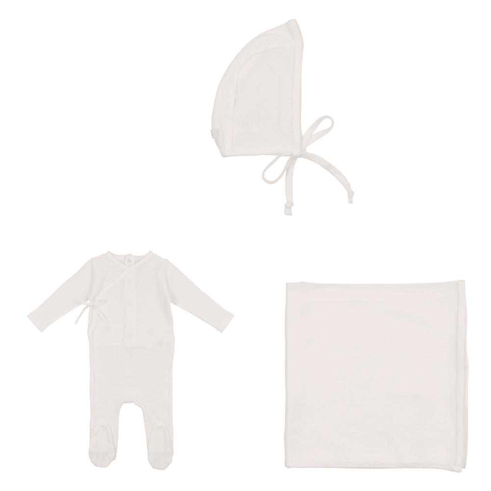 Lilette Pointelle Wrapover Layette set