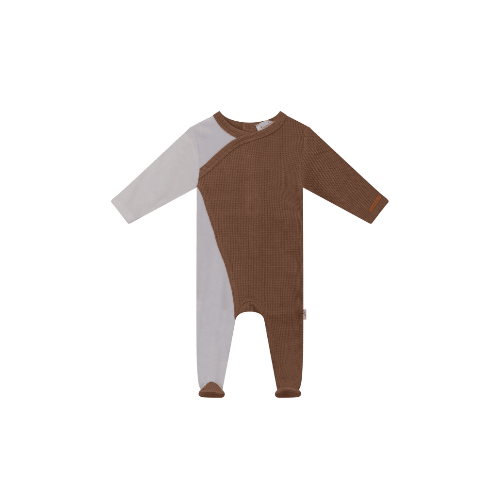 Bondoux Brown Knit Velour Footie