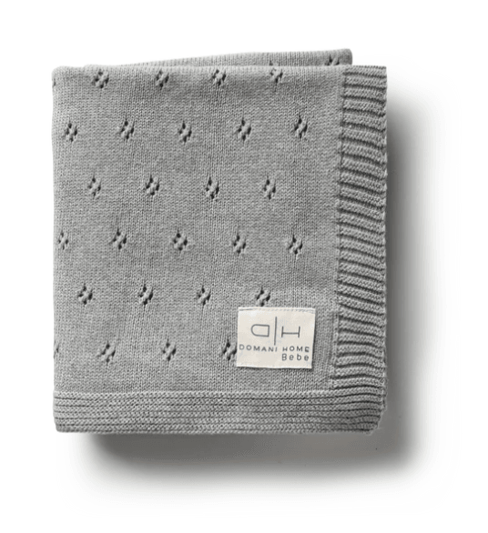 Domani Home Flower Pointelle Knit Blanket