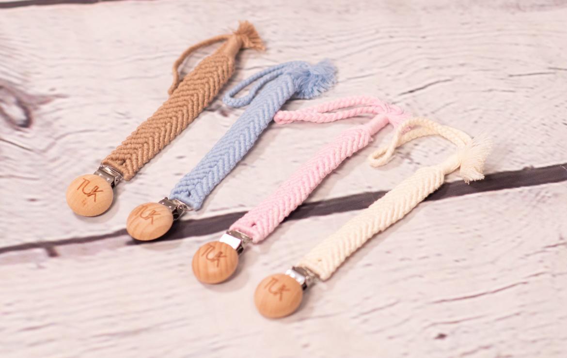 TUK Braided Pacifier clip