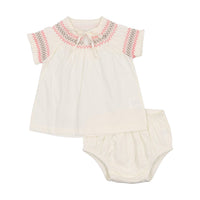 Bee&Dee Smocked Embroidered Short Set