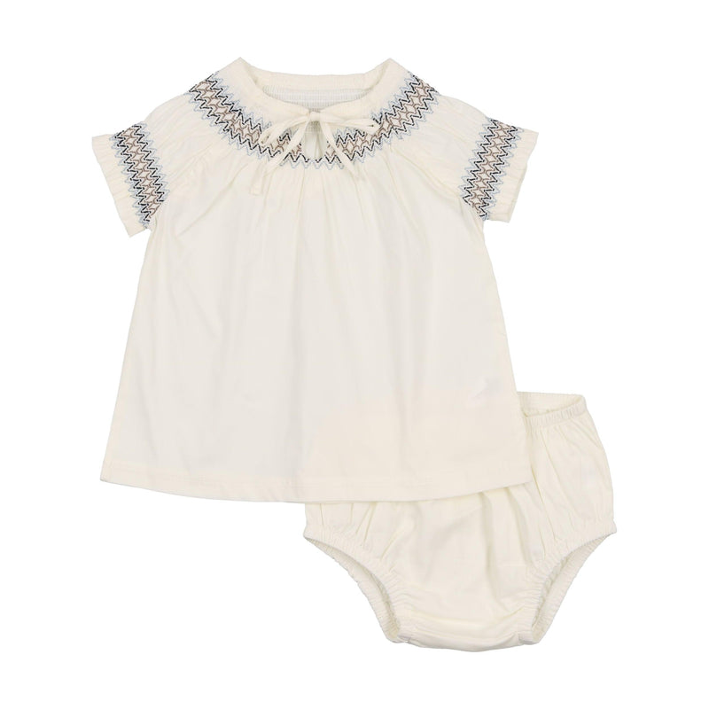 Bee&Dee Smocked Embroidered Short Set