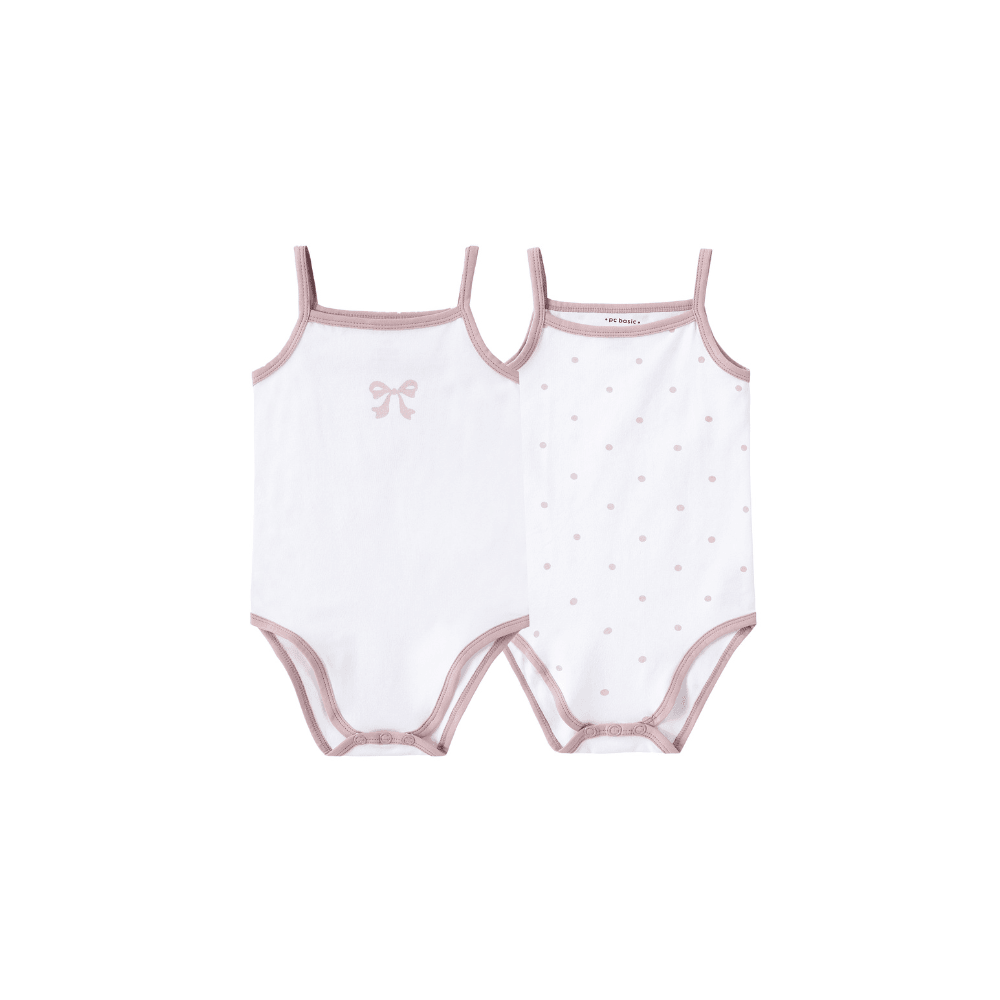 Petit Clair Bow/Polka Dot Onesie Undershirts