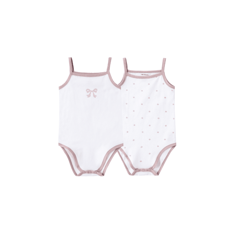 Petit Clair Bow/Polka Dot Onesie Undershirts