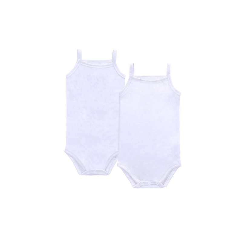 Petit Clair White Sleeveless Onesie Undershirts